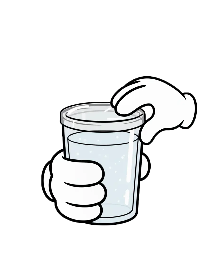 Coller le sticker anti-GHB ClearCup sur un verre